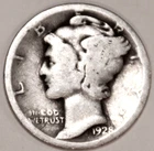 1928-D Mercury Dime - Good - #3907ED FREE SHIPPING