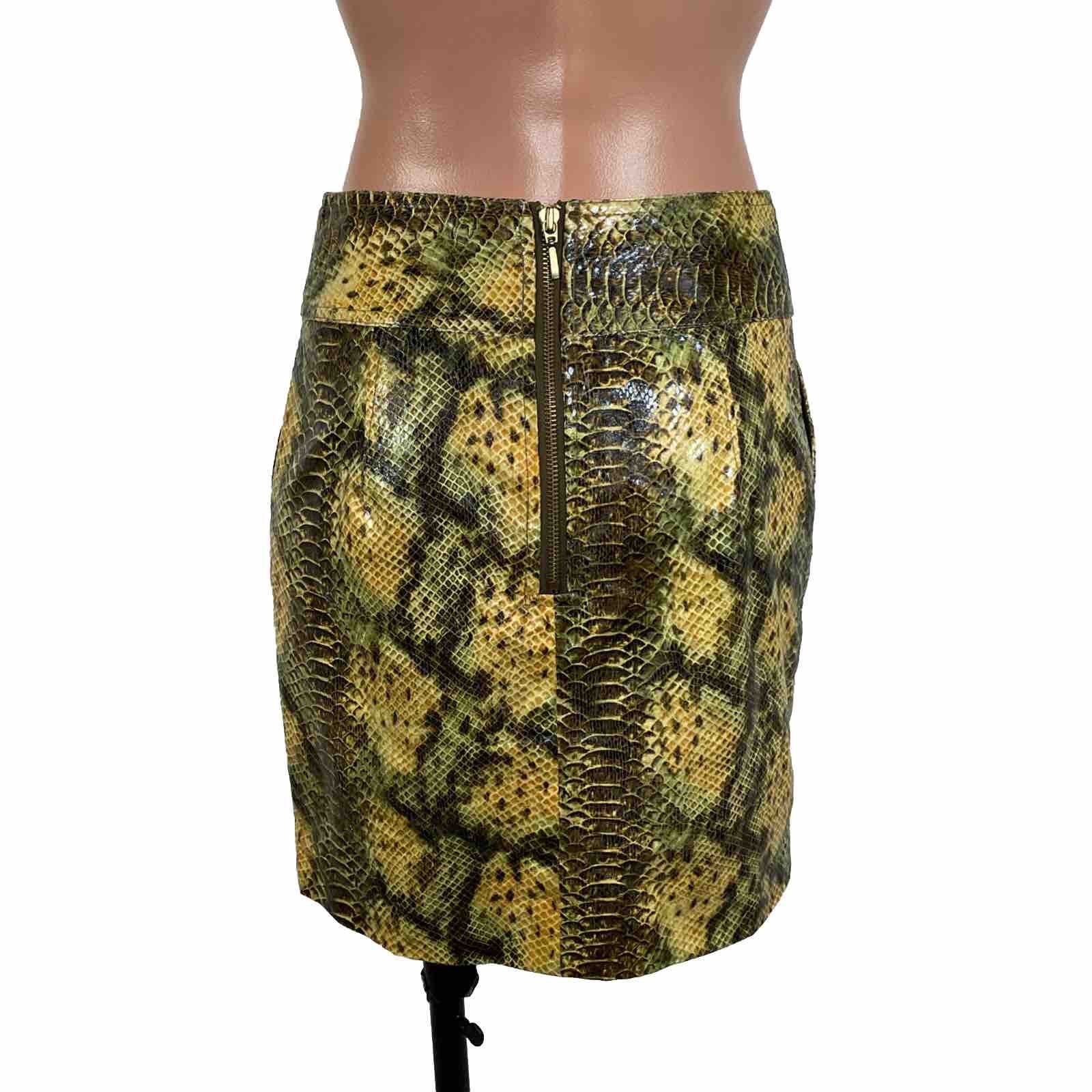 90s Y2K Express Python Snakeskin Shiny Pleather P… - image 2