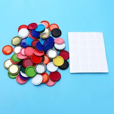 200 pièces kit de fabrication de bijoux bouchon de bouteille autocollants bouchons pour bouteilles en verre - Photo 1/4