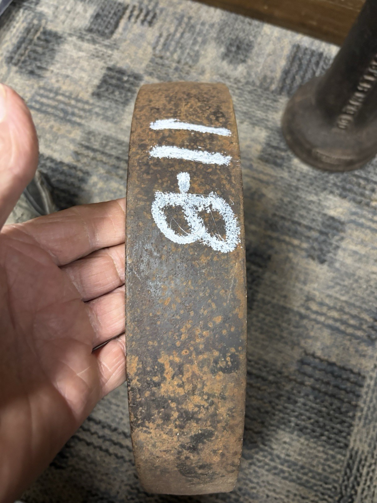 13 X 2.25 x 1 1/8" FLAT BELT PULLEY LINE SHAFT HIT MISS ENGINE Cast Lot 11-B