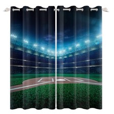 Sports Curtains Football Stadium Window Curtains Sports Baseball Field Game C...