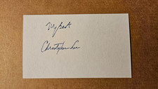 CHRISTOPHER LEE SIGNED 3x5 INDEX CARD AUTOGRA...
