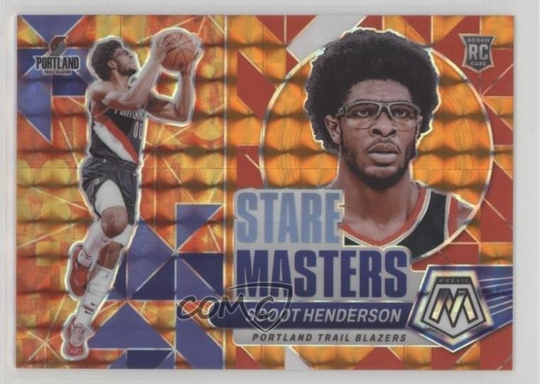2023 Panini Mosaic Stare Masters Orange Prizm /49 Scoot Henderson #12 Rookie RC