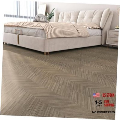 Grain Contact Paper for Floors PVC Waterproof 15.8x78.8 Inch Herringbone Wood