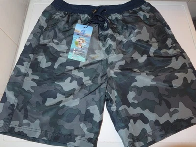 SHORT MAILLOT DE BAIN SHARK ONE imprimé camouflage gris Taille S HOMME NEUF - Photo 1/4