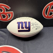Hakeem Nicks Autographed New York Giants White Panel Football Beckett
