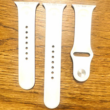 Apple White Silicone Smart Watch Strap Band Set S/M M/L 38mm 3 Pieces