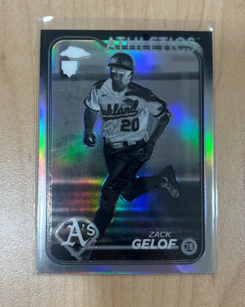 2024 Topps Chrome Zack Gelof Negative Refractor #282 Rookie RC Oakland Athletics