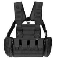 "Chest Rig, \"Mission\", Schwarz Kampfweste äRmellose Weste Taktikweste Schutzweste"