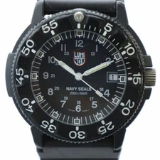 Luminox Navy SEALS Watch Quartz Black Dial W Logo Date Calendar Used 24b08a1b8b2