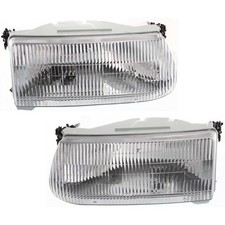 Driver And Passenger Side Headlights For Ford Explorer 1995-2001 Halogen W Bulbs