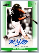 2019 Leaf PG National Showcase Prospect Auto Green /10 #BA-MG1 Mac Guscette