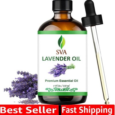 SVA Lavender Essential Oil   4 Fl Oz   100% Natural Lavender Oil - for Diffus...