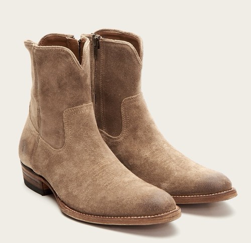 FRYE Herren "Austin Inside Zip" Abgenutzt Wildleder Westernstiefel 9,5 D $ 388+ NEU - Bild 2 von 20