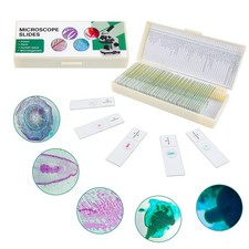 50 Prepared Microscope Slides with Specimens for Kids Students - Plants Insec...