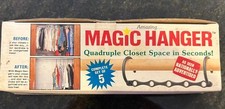 Vintage Magic Hanger Quadruples Closet Space SET OF 5 New