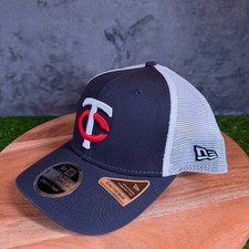 New Era MLB Minnesota Twins 9Fifty Stretch Snapback Trucker Hat Navy White Mens
