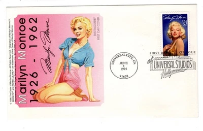 Marilyn Monroe FDC 1995 USA 32¢ Briefmarke + Sonderstempel Universal Studios - Bild 1 von 2
