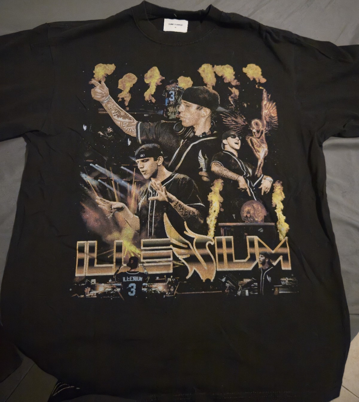 Graphic Print Black XL Men's T-shirt Music