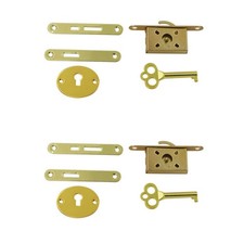 2 Pack Wood Box Locks, Vintage Case Locks Metal Latch Small Locks Antique Jew...