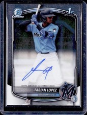 2025 Bowman #CPA-FL Fabian Lopez Chrome Prospect Autographs