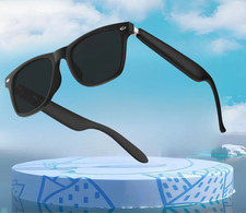 AI Smart Glasses Bluetooth Call Music Translation UV Protection Black