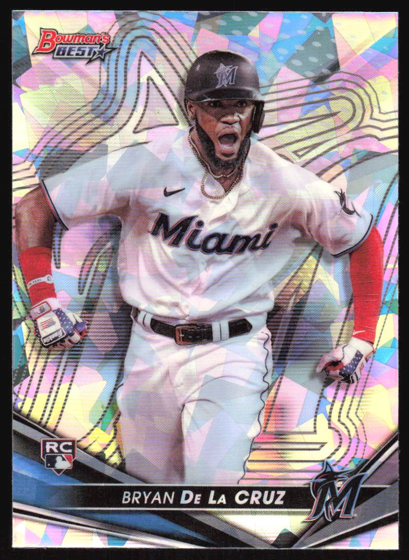 2022 Bowman's Best Bryan De La Cruz #8 Atomic Refractor RC Miami Marlins