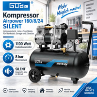 Güde FlüSter Kompressor Airpower 160/8/24 Silent Leise