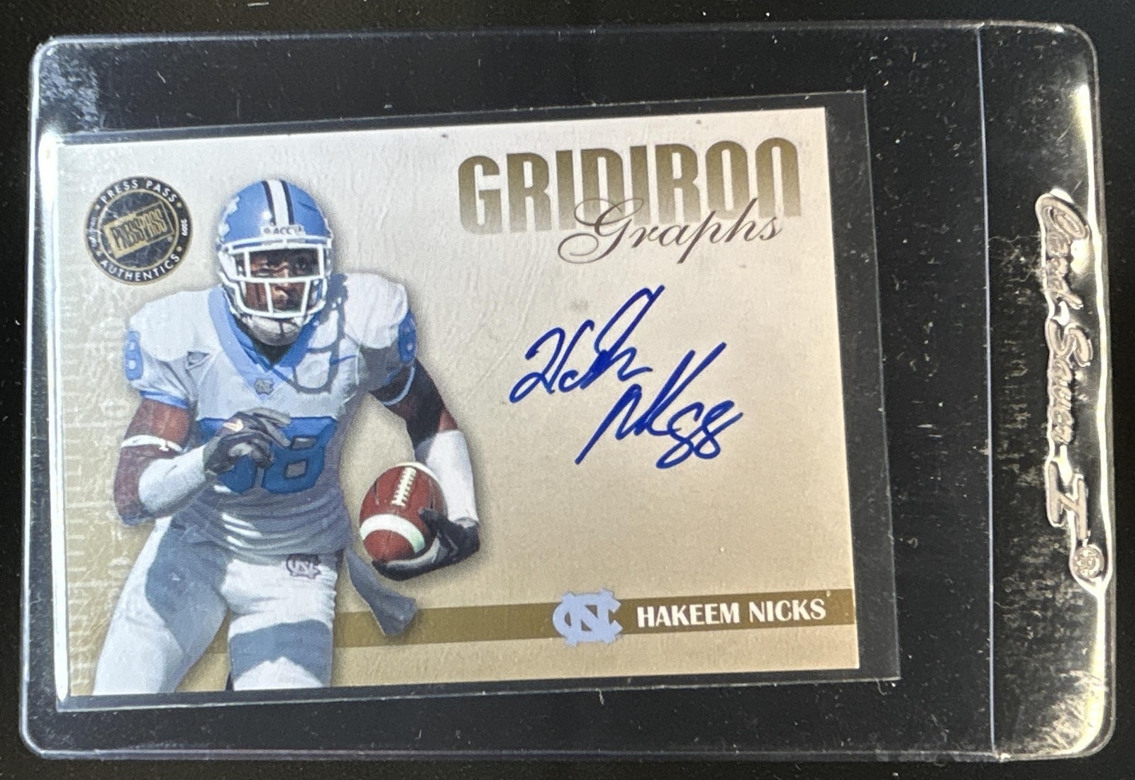Hakeem Nicks Press Pass Se Gridiron Graphs Gold #GGHN Base