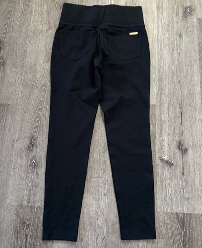 Lilly Pulitzer M Black High Thick Waist Pockets Tapered Dress Yoga Pants - Picture 2 of 13