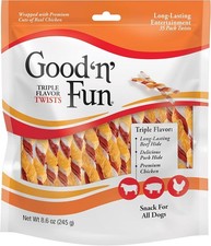 Triple Flavored Rawhide Twists For Dogs, 35 Count