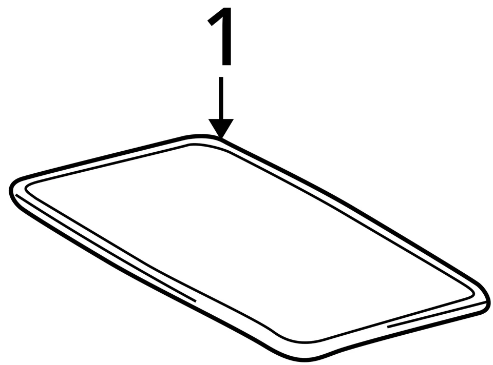Toyota Highlander 2001-2003 techo corredizo ventana vidrio fábrica OEM Foto 4 de 4