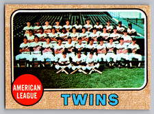 1968 TOPPS #137 MINNESOTA TWINS TEAM CARD W/KILLEBREW/CAREW/KAAT/OLIVA