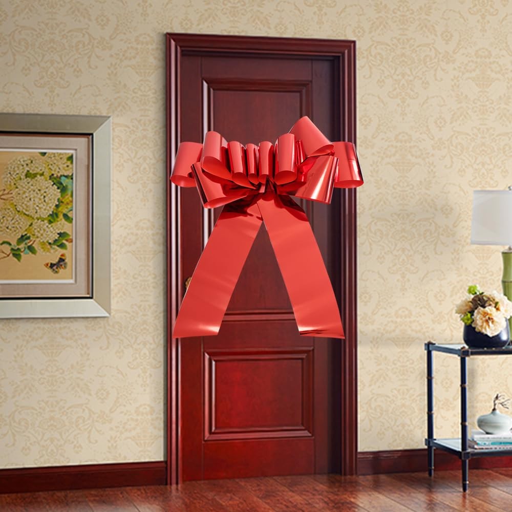 Giant Bow for Car,Big Red Car Bow 30inch Large Giant Bow for Gifts,Large Gift...