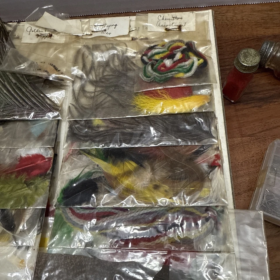 Kit de atado de moscas Noll número 201 aparejos de pesca vintage señuelos de pescado cebo Foto 4 de 4