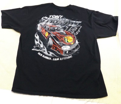 Tony Stewart Racing Black Graphic T-Shirt 2X Anvil Pre-Shrunk Cotton Short Sleev