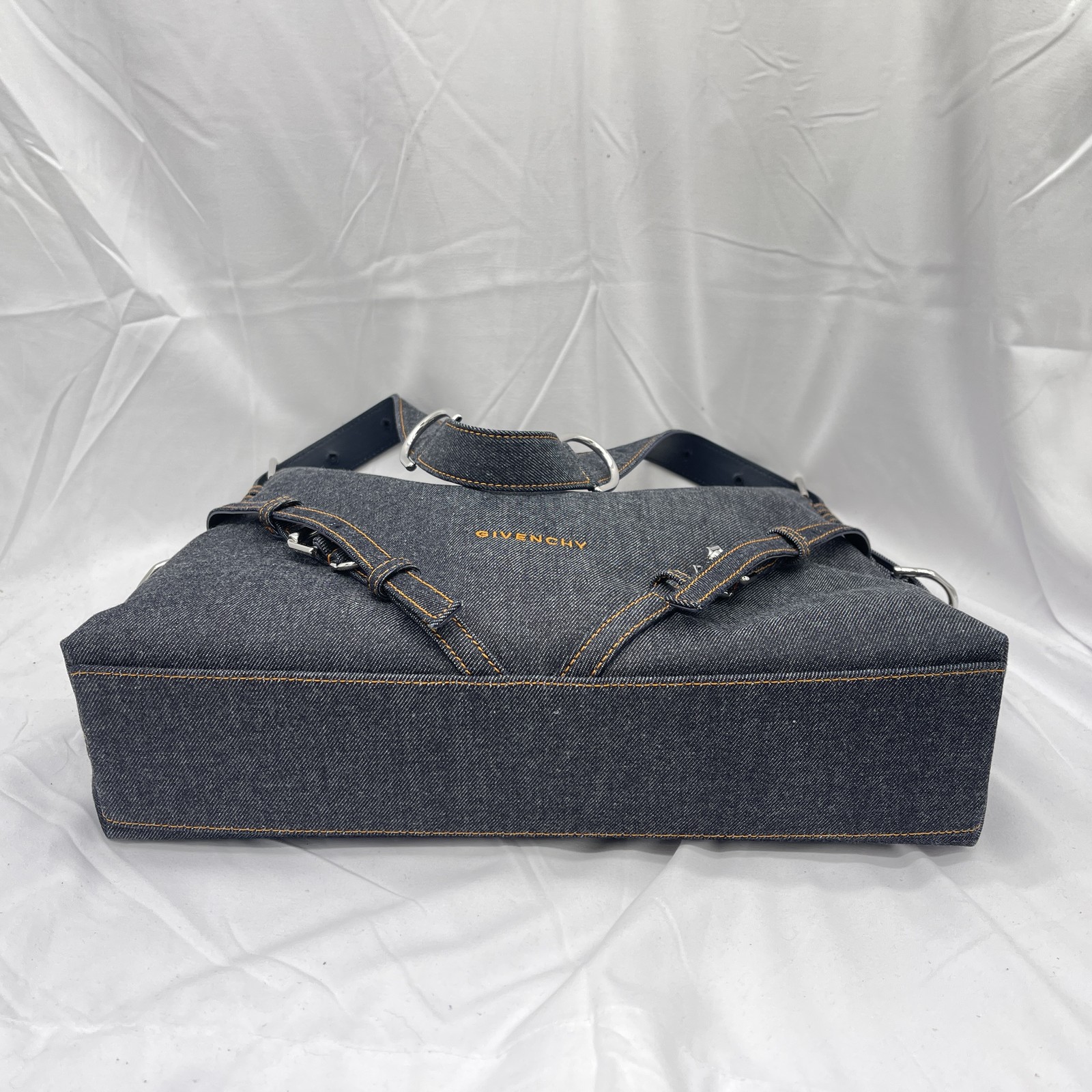 Givenchy Womens Voyou Medium Shoulder Bag Denim Blue thumbnail 15