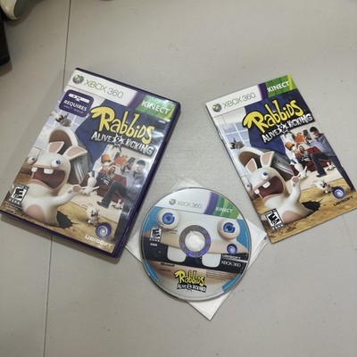 Rabbids Alive and Kicking for Xbox 360 Kinect with Manual Very Clean