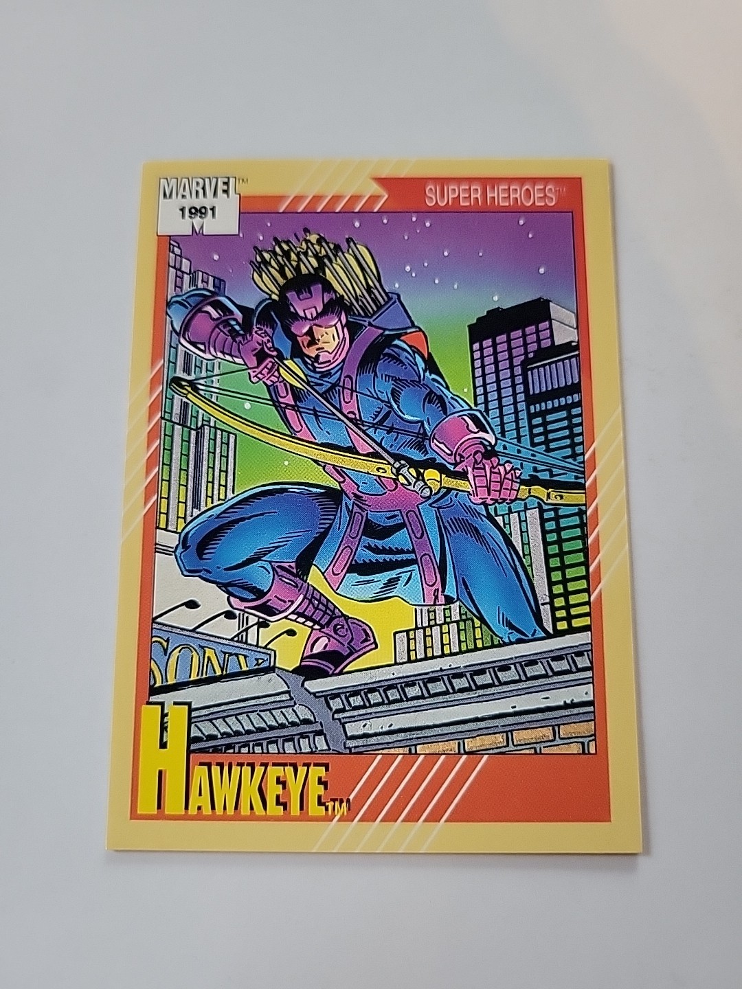 1991 Impel Marvel Universe Series 2  HAWKEYE Card #20 Trading Card E14