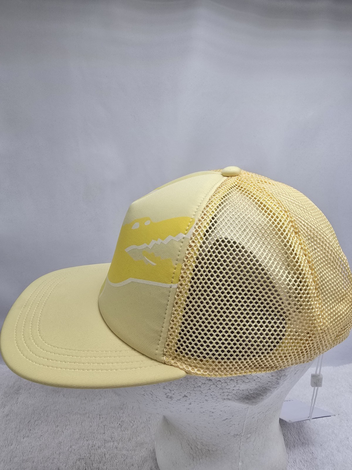 Lacoste Crocodile Snapback Adjustable Trucker Hat Cap Yellow Mesh OSFA NWTs thumbnail 3