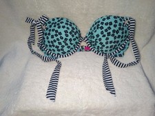 Victoria Secret Bombshell Flower Padded Push Up Swimsuit Bikini 36 C