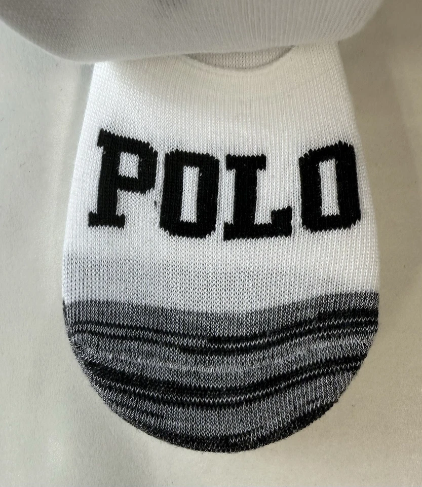 NUEVO CON ETIQUETAS Polo Ralph Lauren Para Mujer 6 Pares Cojín No Show Calcetines Talla 4-10.5 Foto 2 de 4
