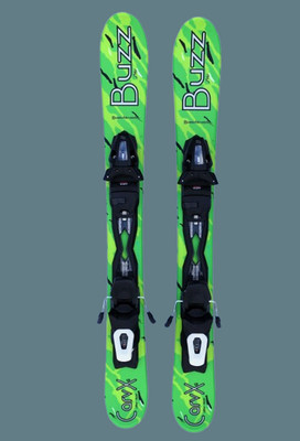 Buzz Carv - X 99 Cm Skis Inkl. Release Binding Mini Ski Blades Snowblade - Grün