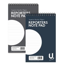 REPORTERS NOTE PAD SPIRAL SHORTHAND NOTEBOOK NOTEPAD PAPER RULED LINED