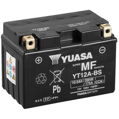 Batterie für Aprilia Tuono 1100 V4 Factory ABS 15 YUASA YT12A-BS AGM geschlossen