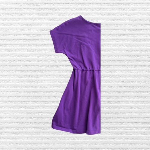 Hanna Andersson Girls Cat in Flower Garden Play Dress Purple Short Sleeve Size 4 - Picture 9 of 11