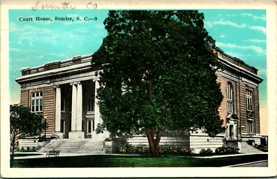 Sumter  South Carolina SC County Court House UNP 1920s Postcard Q17
