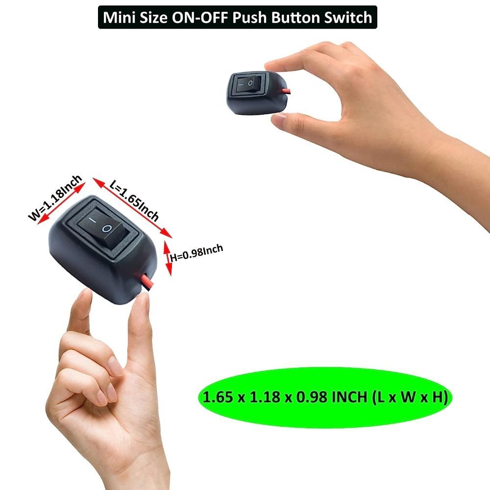 Paste-Type ON Off Push Button Switch Rocker Switch 12V/7.5A 24V/3.8A | eBay
