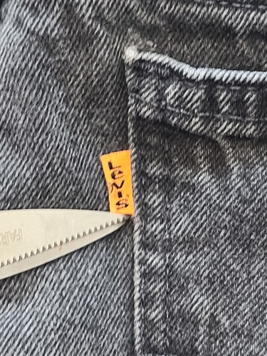 Vintage Levis 550 Mens 36x34 Orange Tab Relaxed Fit Tapered Leg Black USA 90s - Picture 3 of 12