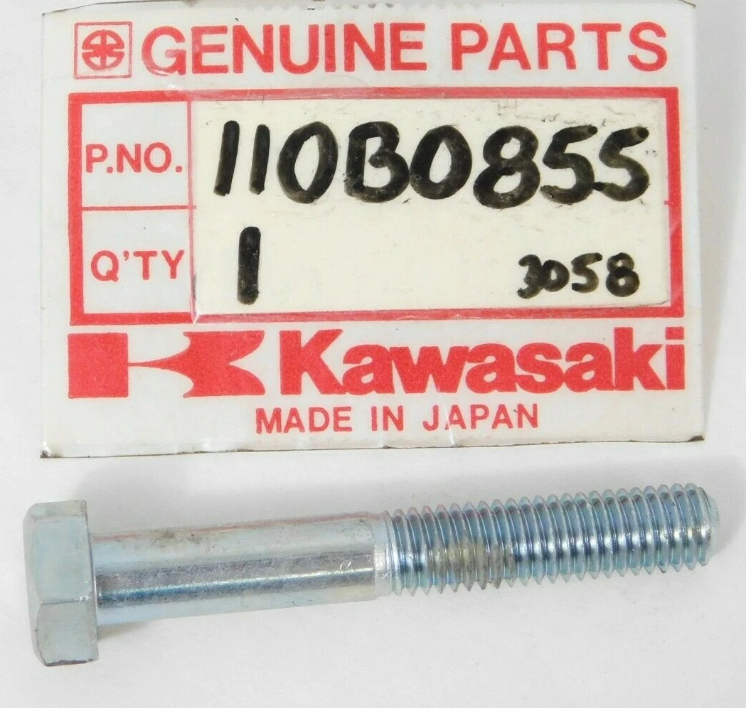 1 NOS Genuine Kawasaki Factory Hardware 8x56 Hex Head Bolt Part 